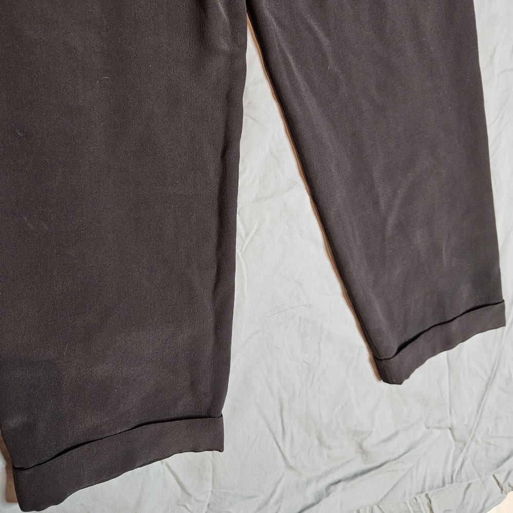 Vintage Saks Fifth Avenue Silk Pleated Pants | Peter Nygård | High Rise | Size 4 - Picture 8 of 11